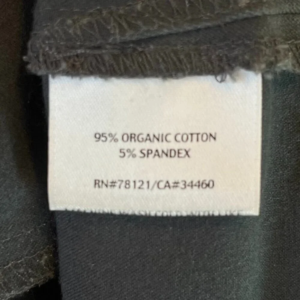 Eileen Fisher Straight Leg Pants Cotton Comfort Style Grandma Core Stretch L